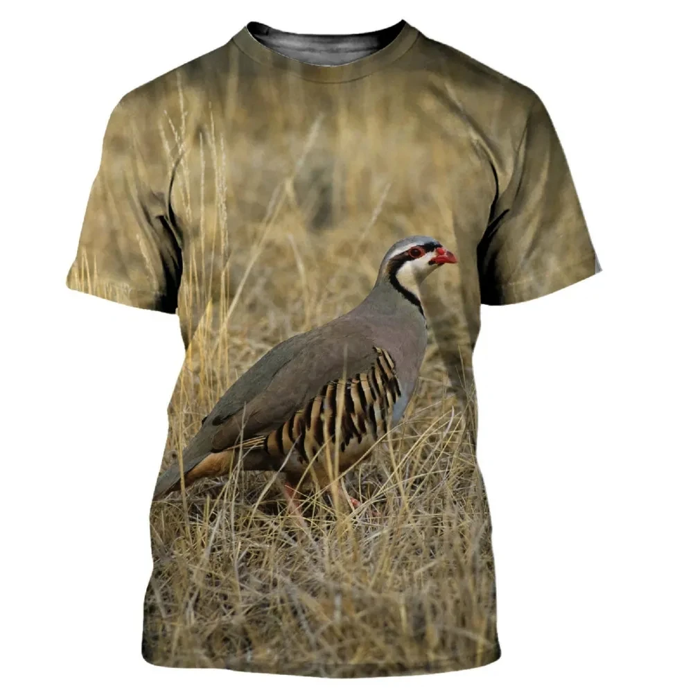Hunting Quail - تي شيرت رجالي جديد للصيف بنمط
