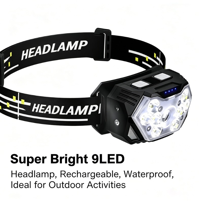 Hunting Outdoor Jobs - مصباح رأس LED عالي السطوع قابل