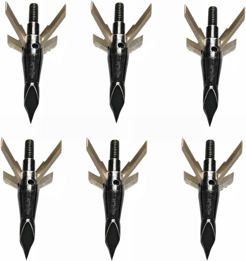 Crossbow Bolt Broadhead - 6 قطع رؤوس سهام صيد هجينة