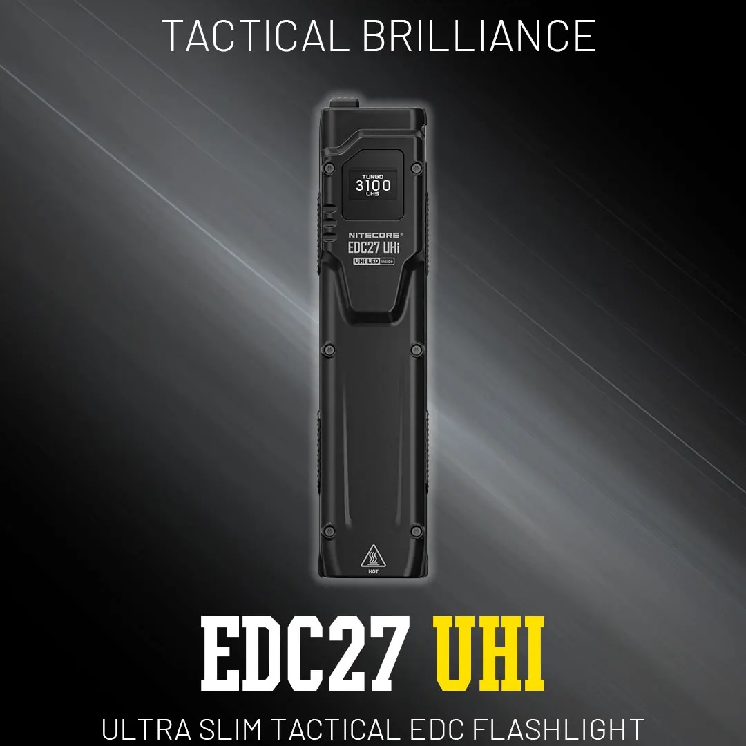 Tactical Flashlight Rechargeable - قافلة UHi التكتيكية EDC مصباح يدوي