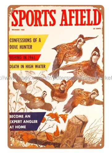 Hunting Quail - لافتة معدنية لمقاهي ومطاعم والحانات بتصميم