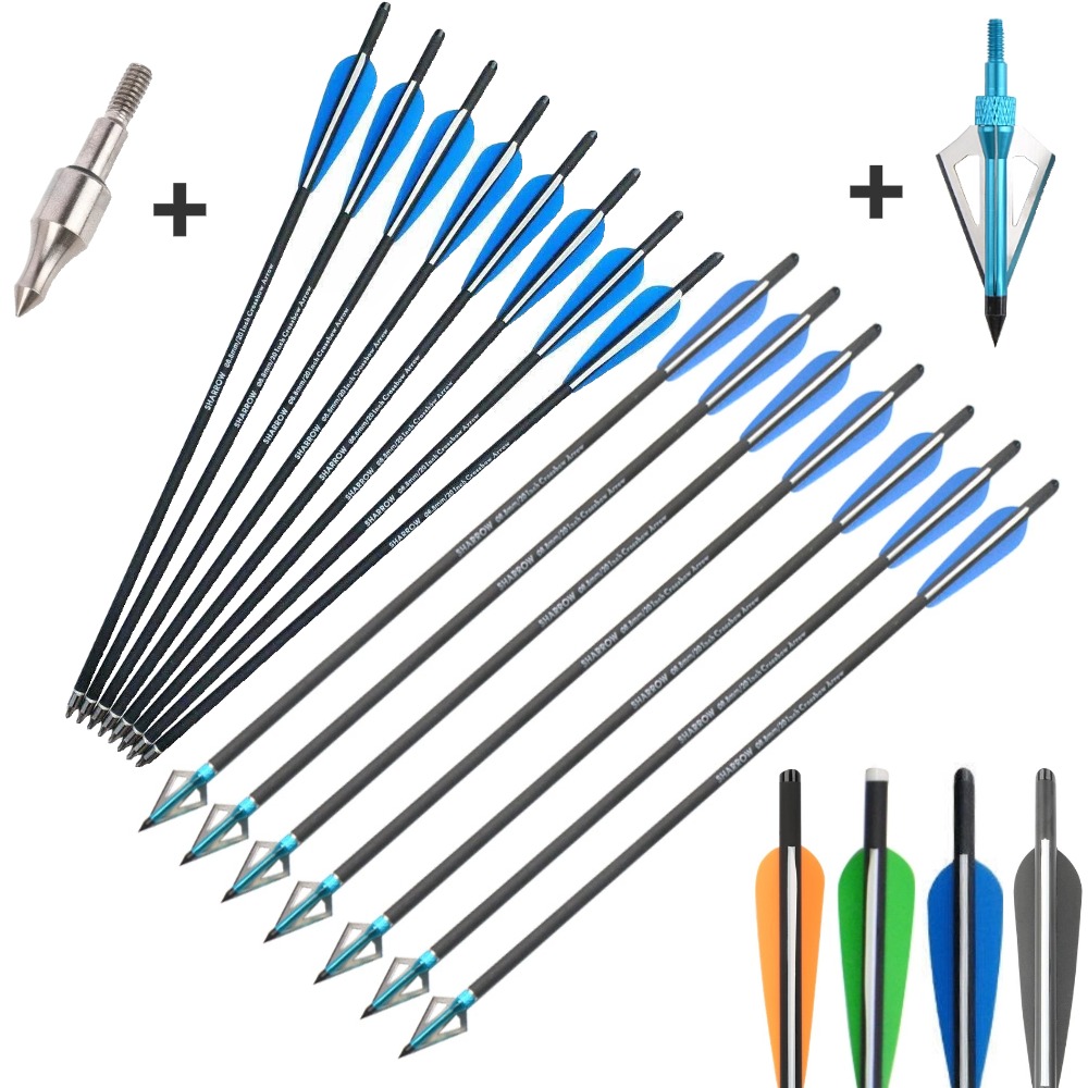 Crossbow Bolt Broadhead - 6/12 قطعة 16/17/18/20/21/22 بوصة القوس والنشاب