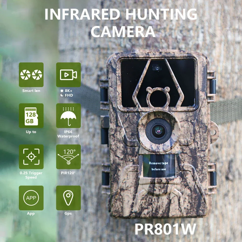 كاميرا تتبع مقاومة للماء PR801 - مراجعة Outdoor Hunting Camera Wifi وسعره