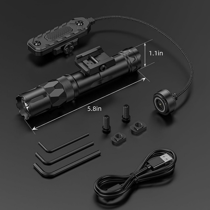 مصباح يدوي تكتيكي Richfire بقو - مراجعة Tactical Flashlight Rechargeable وسعره