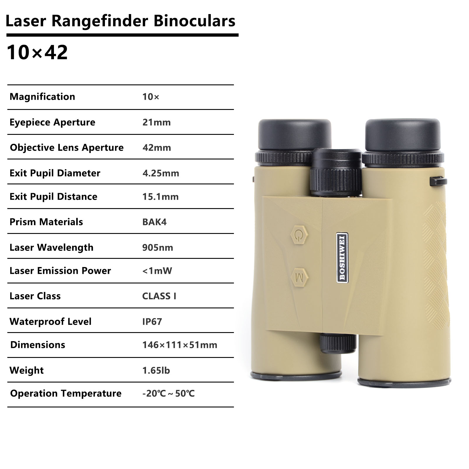 مناظير BOSHIWEI 10x42 HD مع مق - مراجعة Hunting Outdoor Jobs وسعره