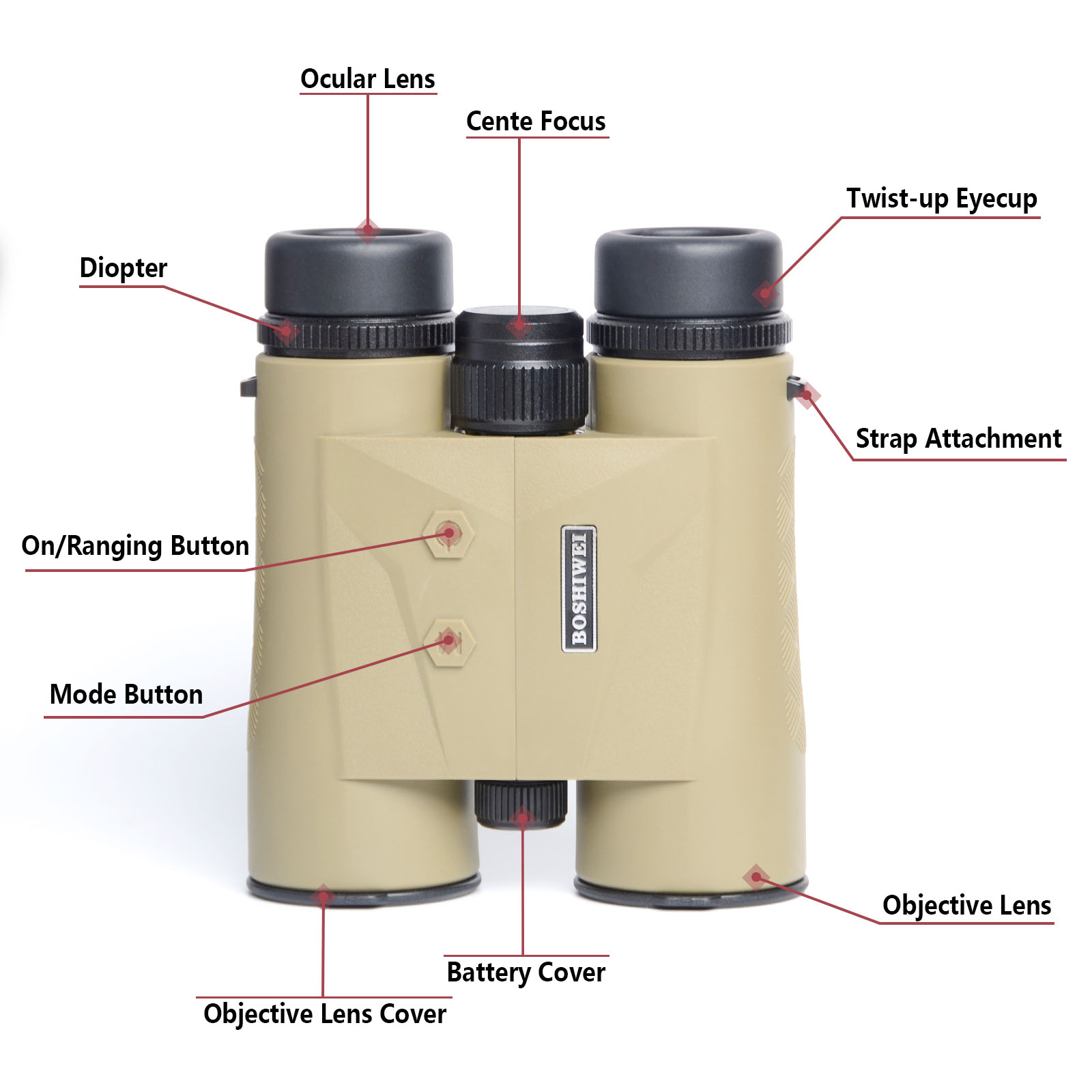 مناظير BOSHIWEI 10x42 HD مع مق - مراجعة Hunting Outdoor Jobs وسعره