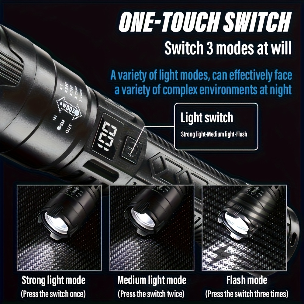 عالية قوة قوية مصابيح كاشفة بل - مراجعة Tactical Flashlight Rechargeable وسعره