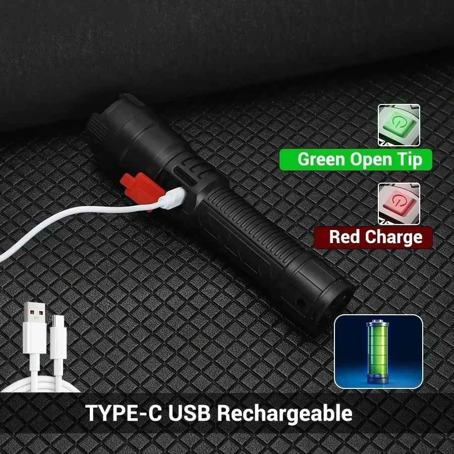 عالية قوة قوية مصابيح كاشفة بل - مراجعة Tactical Flashlight Rechargeable وسعره