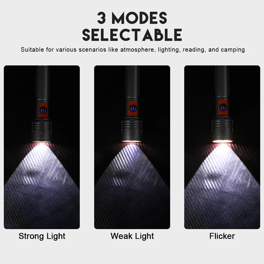 مصباح يدوي LED عالي الطاقة USB - مراجعة Tactical Flashlight Rechargeable وسعره
