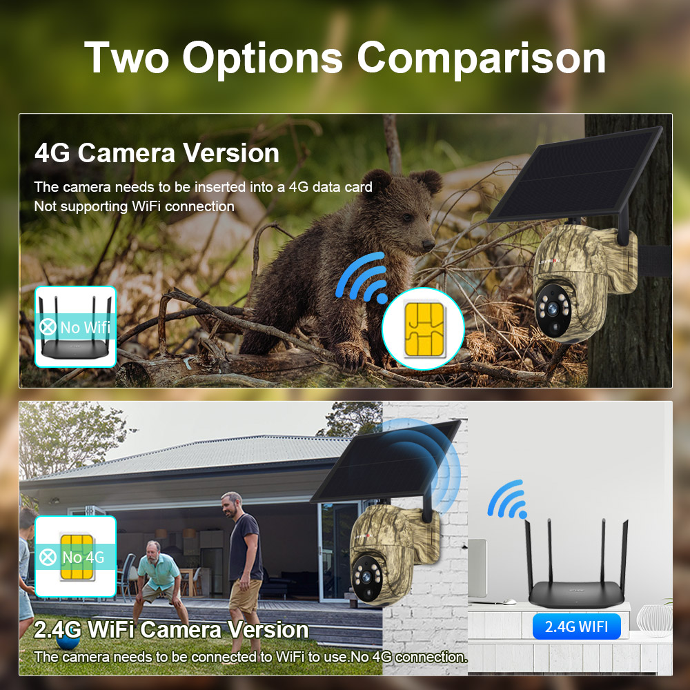 LS VISION-كاميرا أمان شمسية خا - مراجعة Outdoor Hunting Camera Wifi وسعره
