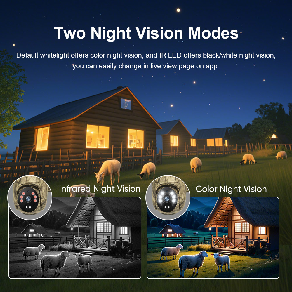 LS VISION-كاميرا أمان شمسية خا - مراجعة Outdoor Hunting Camera Wifi وسعره