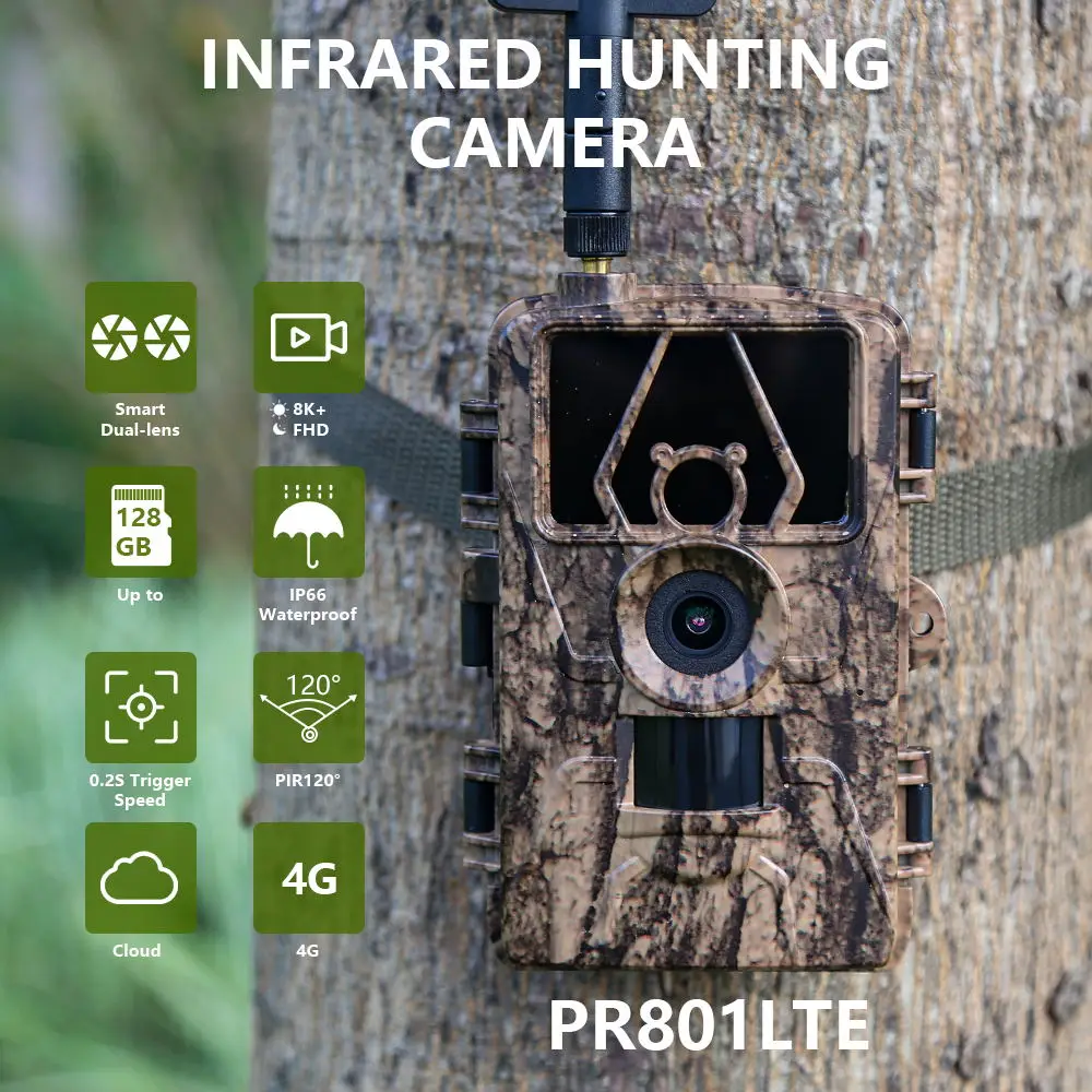 1 قطعة HD8K كاميرا تعمل بالأشع - مراجعة Outdoor Hunting Camera Wifi وسعره