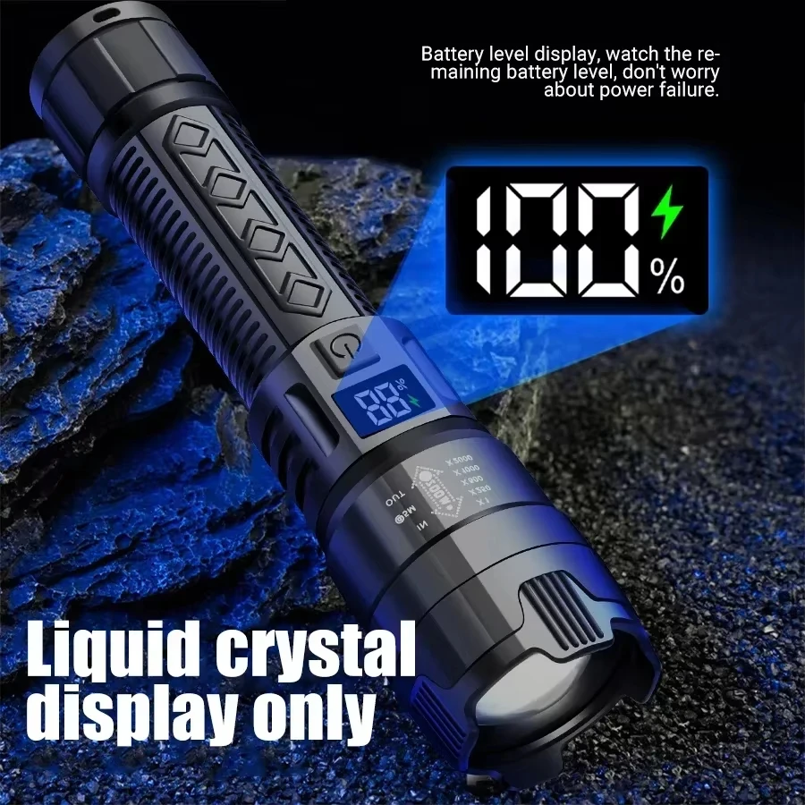 التكتيكية مصباح ليد جيب 2000LM - مراجعة Tactical Flashlight Rechargeable وسعره