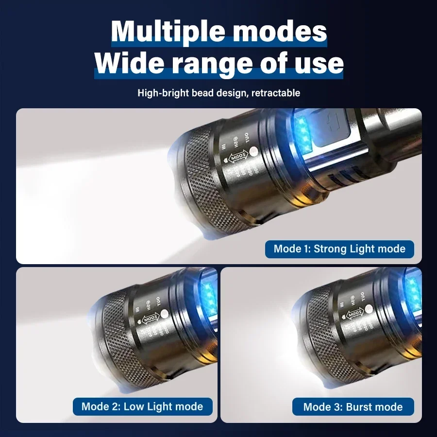 مصباح يدوي LED عالي الطاقة، شع - مراجعة Tactical Flashlight Rechargeable وسعره