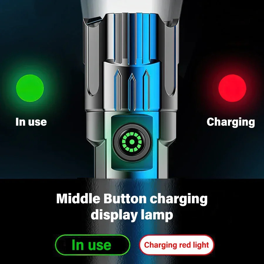 مصباح يدوي LED عالي الطاقة، شع - مراجعة Tactical Flashlight Rechargeable وسعره