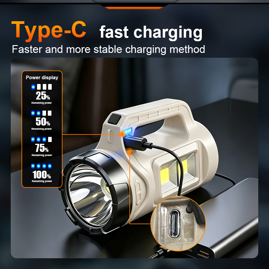 مصباح LED محمول متعدد المشاهد  - مراجعة Tactical Flashlight Rechargeable وسعره