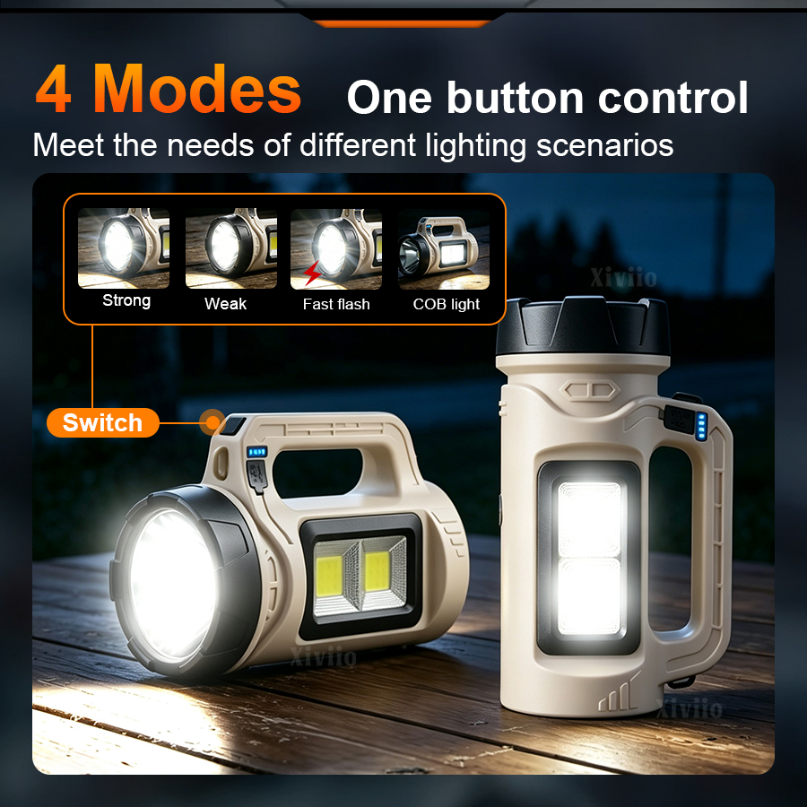 مصباح LED محمول متعدد المشاهد  - مراجعة Tactical Flashlight Rechargeable وسعره