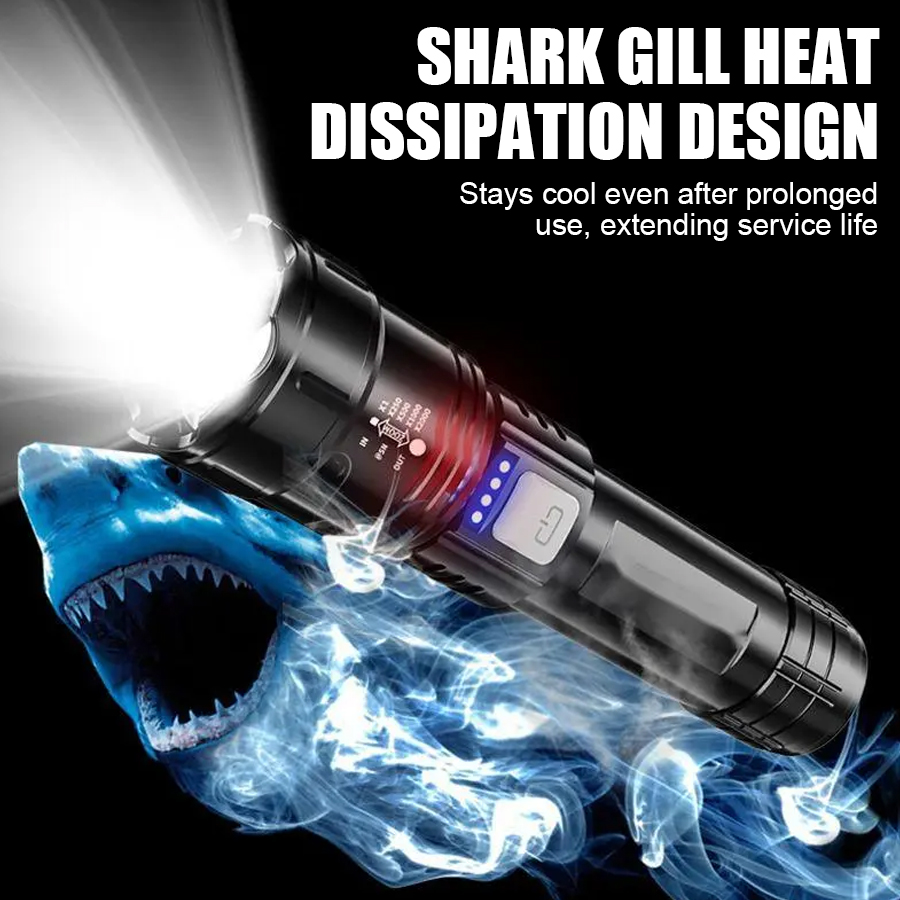 مصباح يدوي LED عالي القوة P50  - مراجعة Tactical Flashlight Rechargeable وسعره