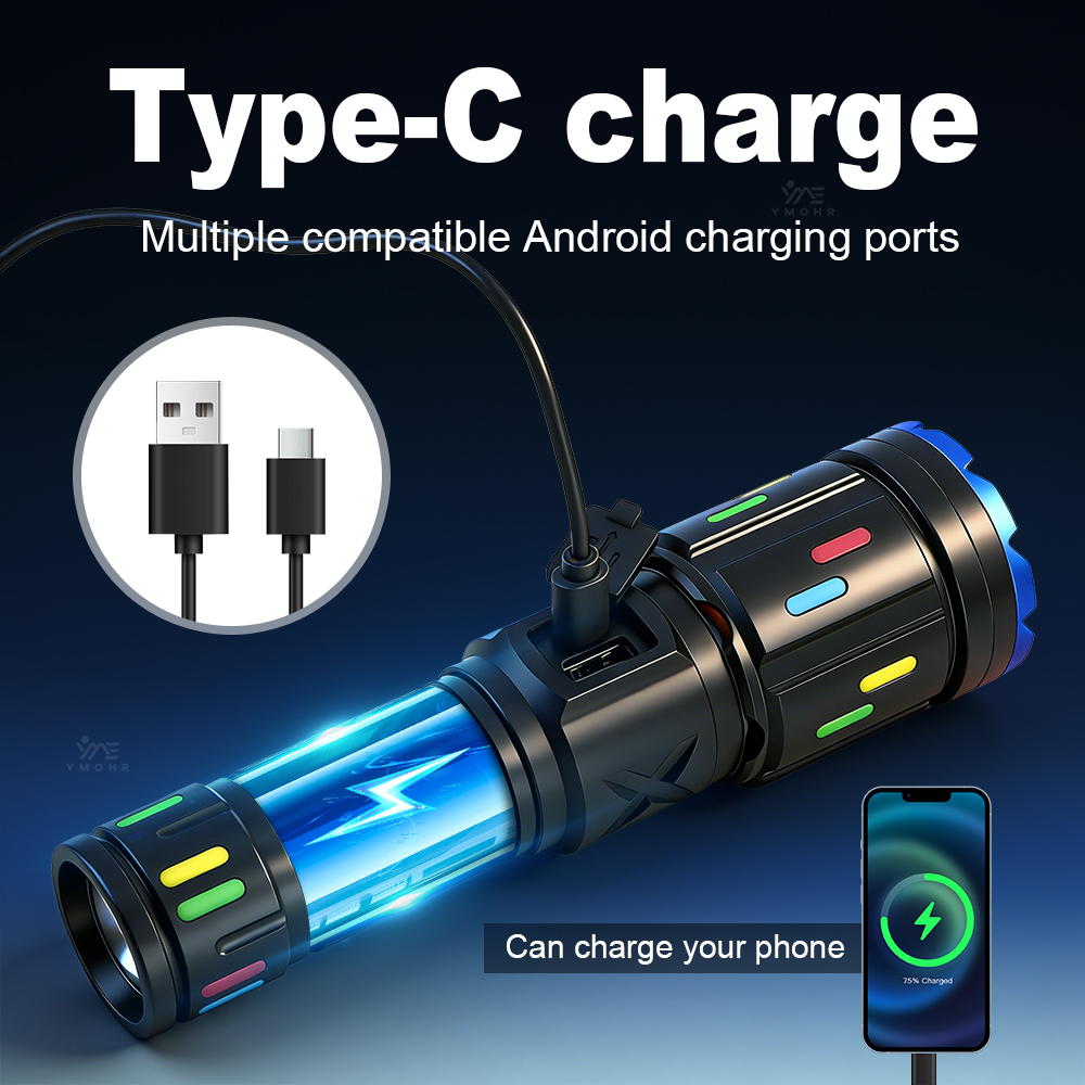 مصابيح يدوية للتخييم عالية الط - مراجعة Tactical Flashlight Rechargeable وسعره