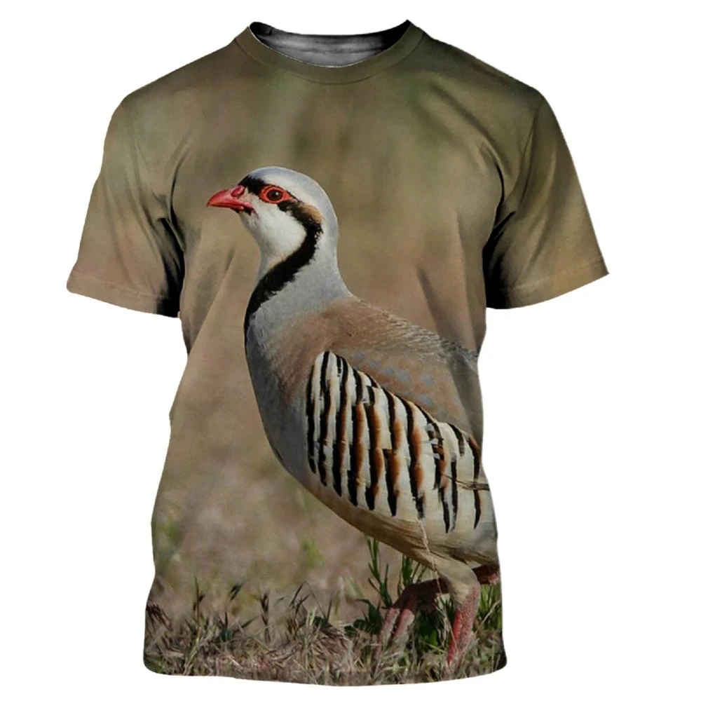 تي شيرت رجالي جديد للصيف بنمط  - مراجعة Hunting Quail وسعره