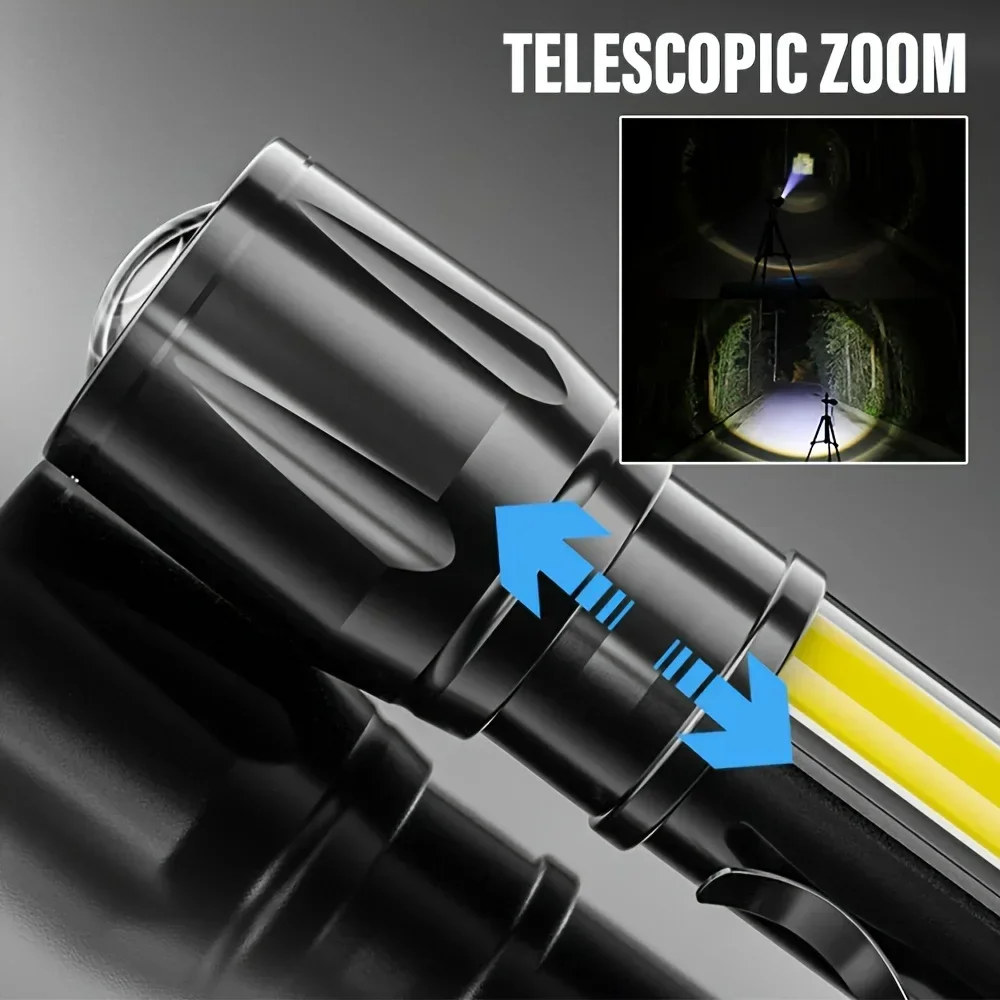 المحمولة COB + LED التخييم ضوء - مراجعة Tactical Flashlight Rechargeable وسعره