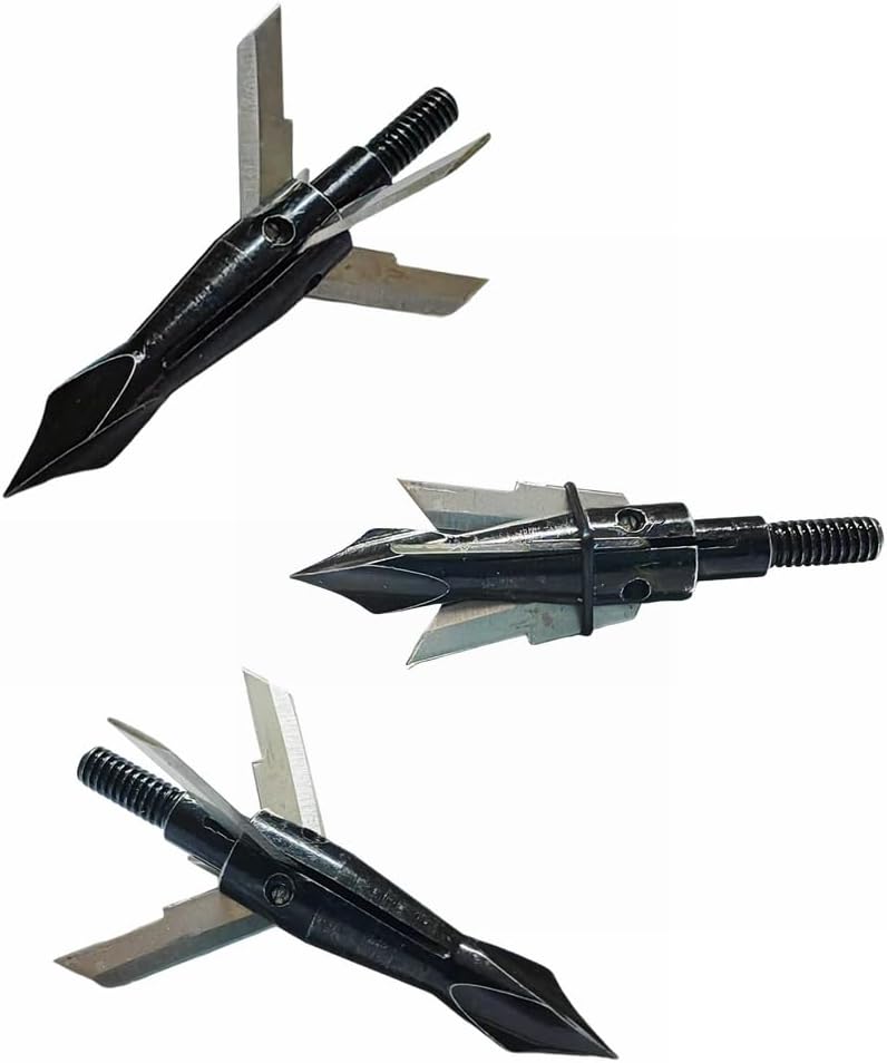 6 قطع رؤوس سهام صيد هجينة 125  - مراجعة Crossbow Bolt Broadhead وسعره