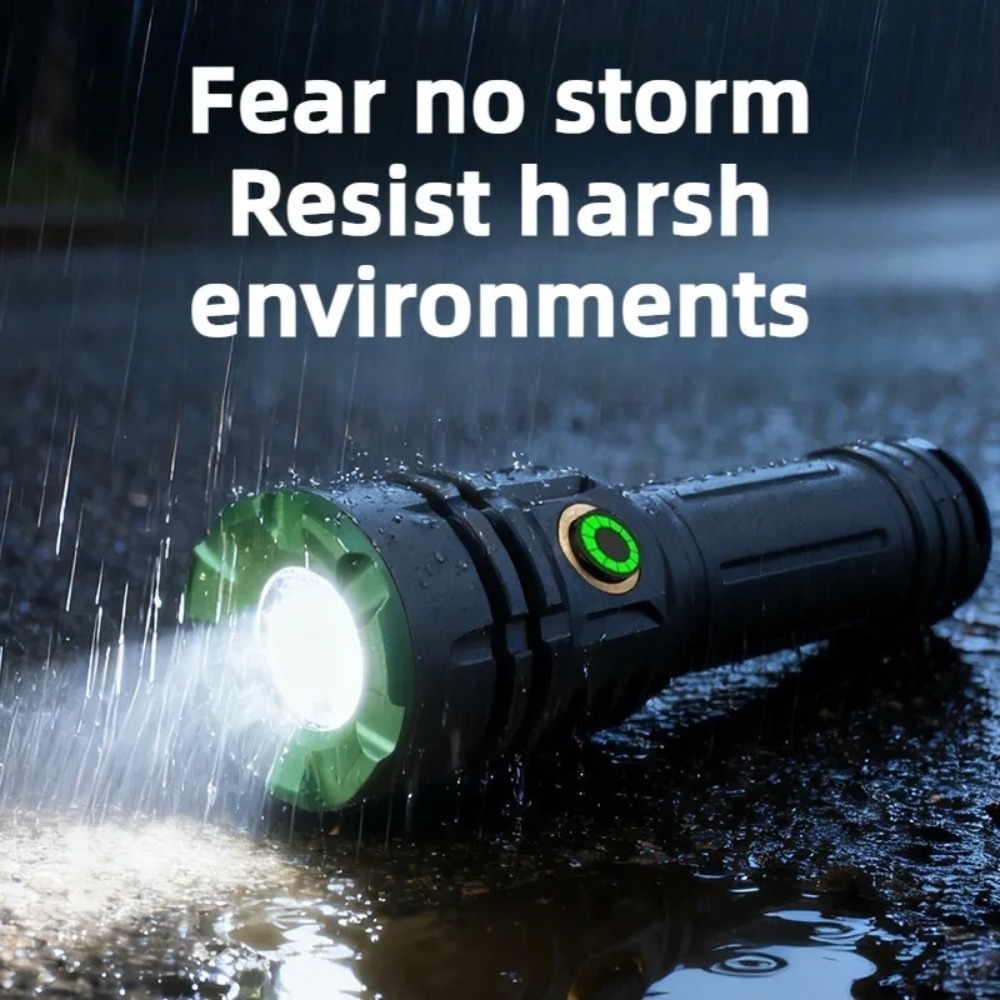 مصباح يدوي LED فائق السطوع 200 - مراجعة Tactical Flashlight Rechargeable وسعره