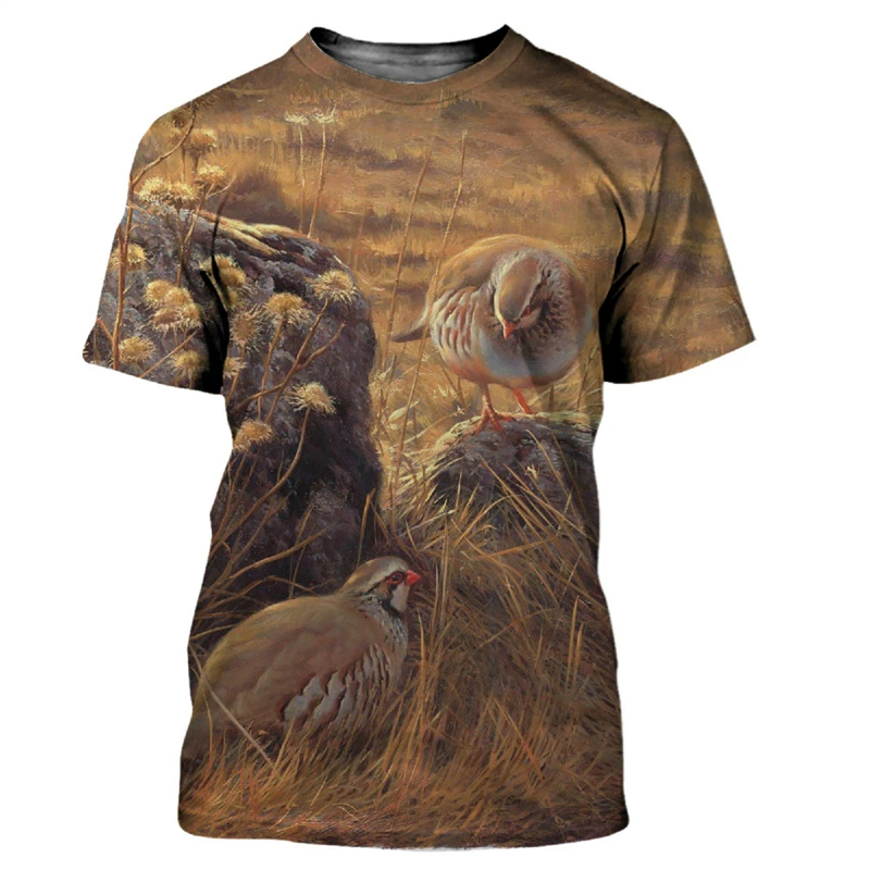 تيشيرت رجالي مطبوع عليه حيوان  - مراجعة Hunting Quail وسعره