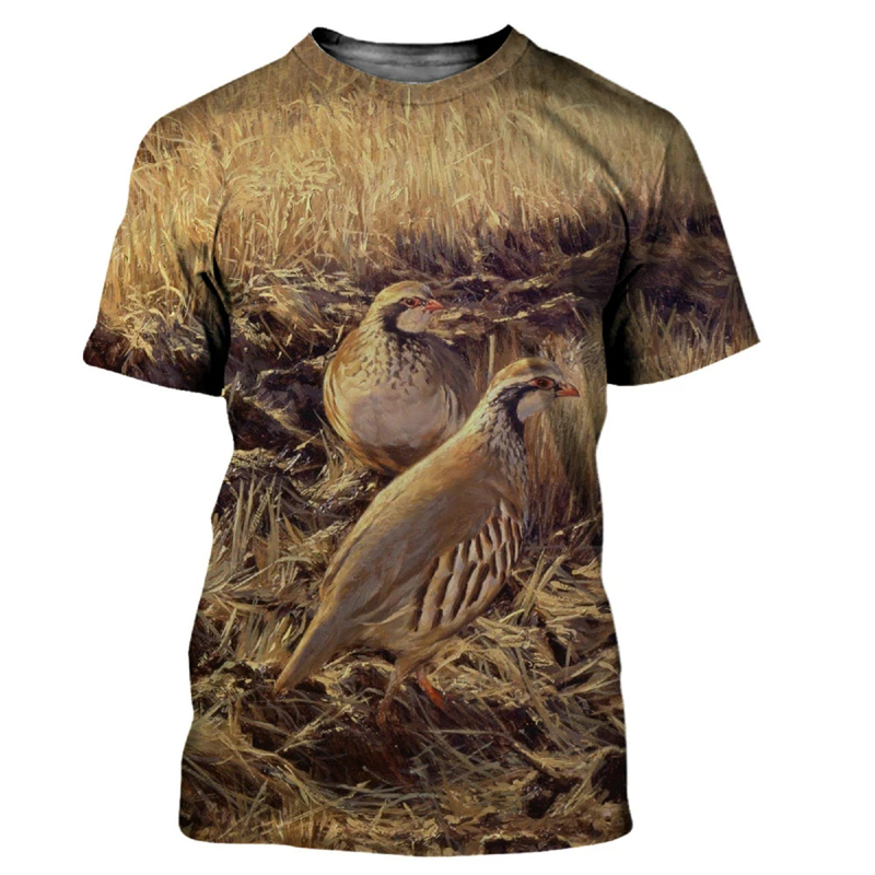 تيشيرت رجالي مطبوع عليه حيوان  - مراجعة Hunting Quail وسعره