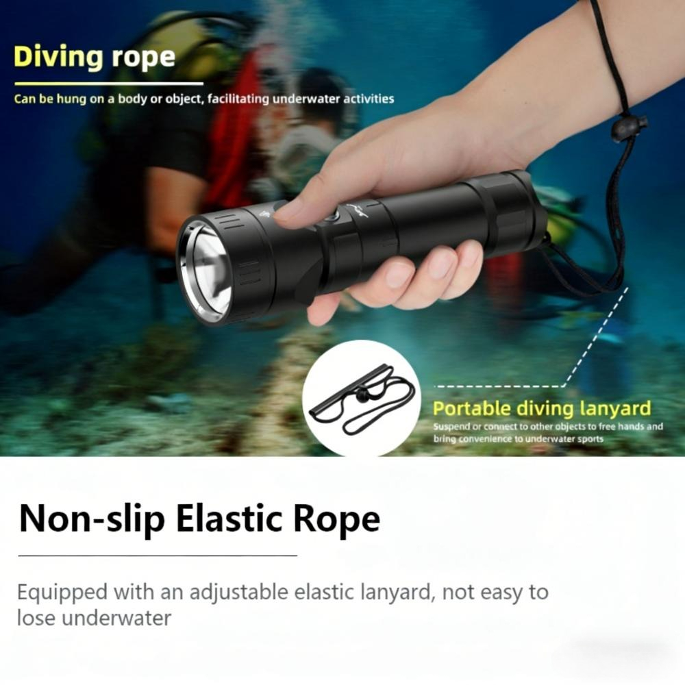 مصباح غوص قوي مقاوم للماء، ضوء - مراجعة Tactical Flashlight Rechargeable وسعره