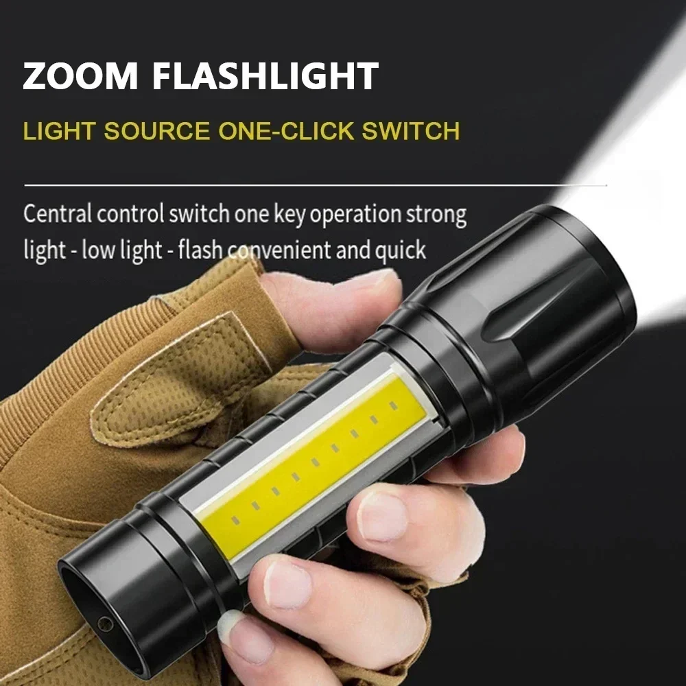 المحمولة COB + LED التخييم ضوء - مراجعة Tactical Flashlight Rechargeable وسعره