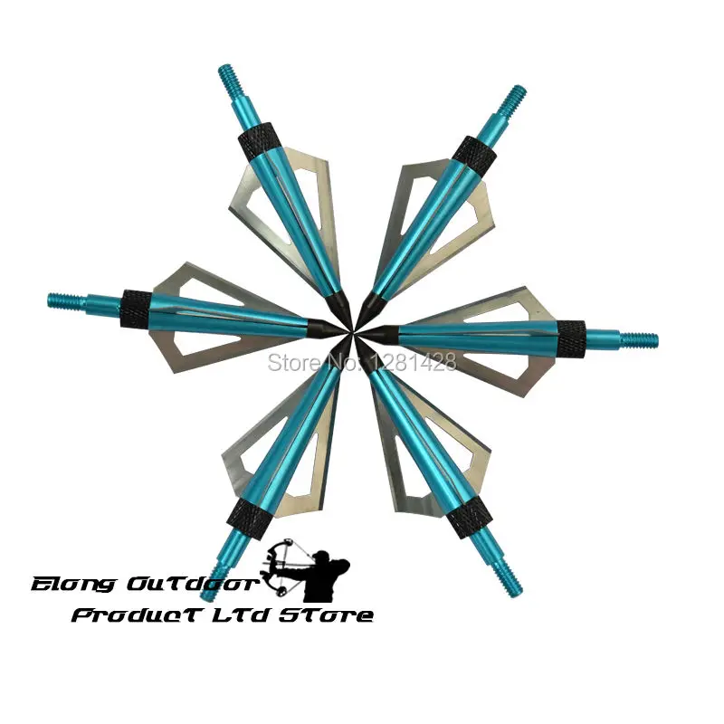 12 قطعة الأزرق 125 الحبوب برود - مراجعة Crossbow Bolt Broadhead وسعره