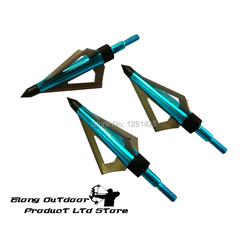 12 قطعة الأزرق 125 الحبوب برود - مراجعة Crossbow Bolt Broadhead وسعره