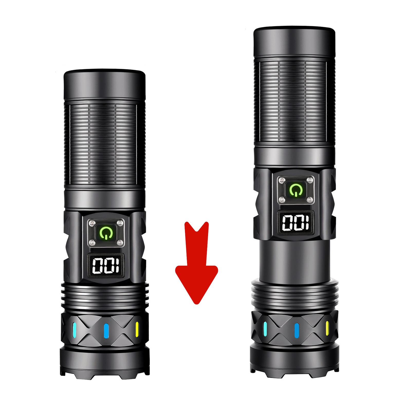 مصباح يدوي LED عالي القوة قابل - مراجعة Tactical Flashlight Rechargeable وسعره