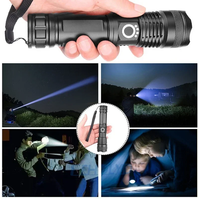 عالية الطاقة XHP70 مصباح ليد ج - مراجعة Tactical Flashlight Rechargeable وسعره