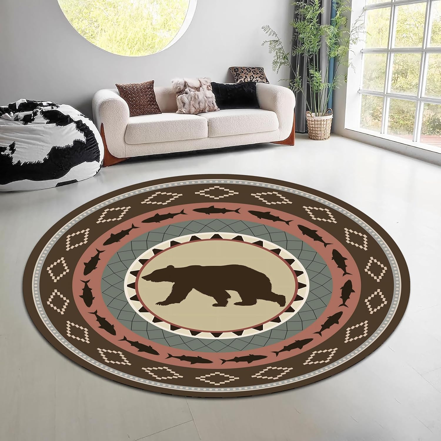 سجادة دائرية بتصميم غابة طبيعي - مراجعة Hunting Outdoor Mat وسعره