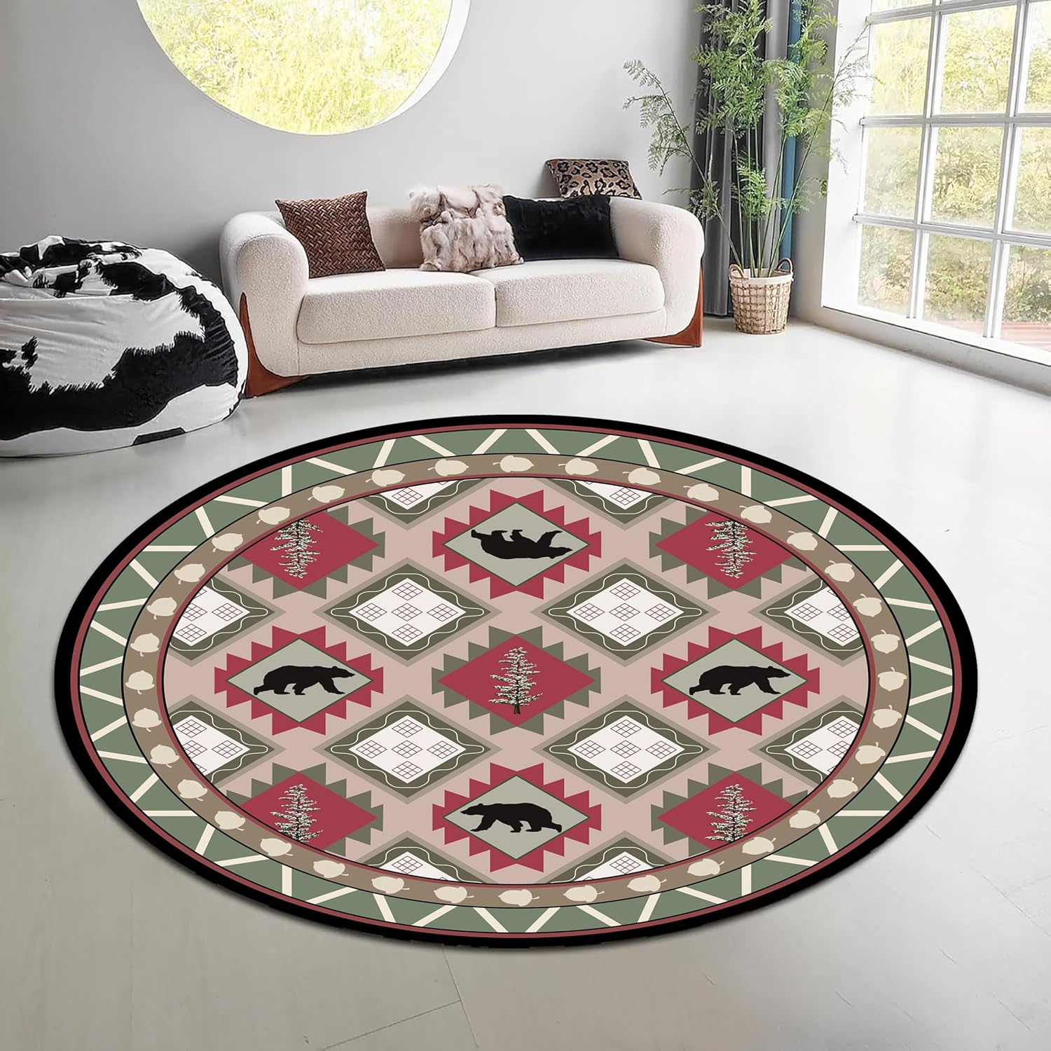 سجادة دائرية بتصميم غابة طبيعي - مراجعة Hunting Outdoor Mat وسعره
