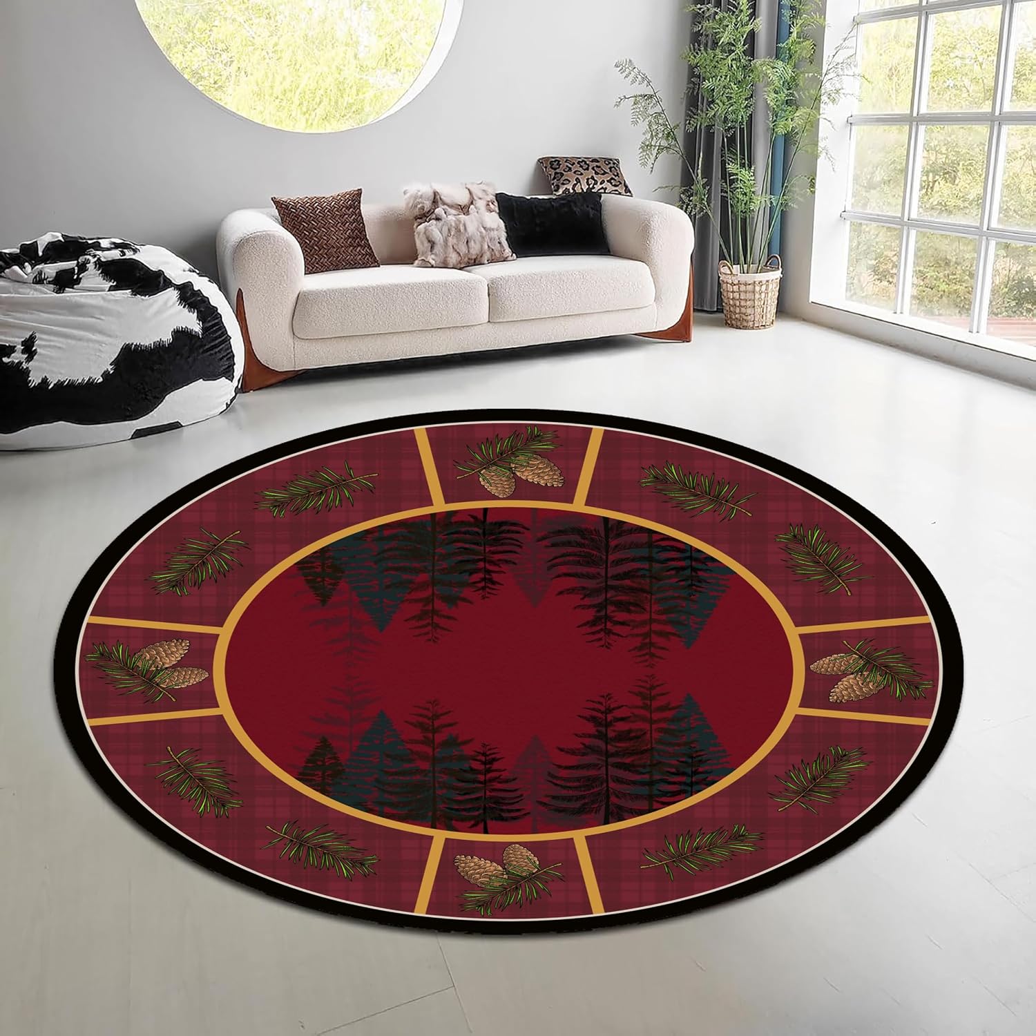 سجادة دائرية بتصميم غابة طبيعي - مراجعة Hunting Outdoor Mat وسعره