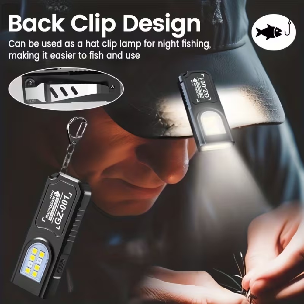 مصباح يدوي صغير COB LED بسلسلة - مراجعة Tactical Flashlight Rechargeable وسعره