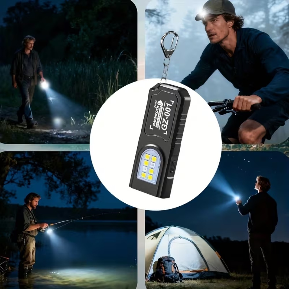 مصباح يدوي صغير COB LED بسلسلة - مراجعة Tactical Flashlight Rechargeable وسعره